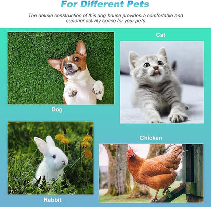 FDW Dog House Indoor Outdoor Durable Ventilate Waterproof Pet Plastic Dog House - Image 4