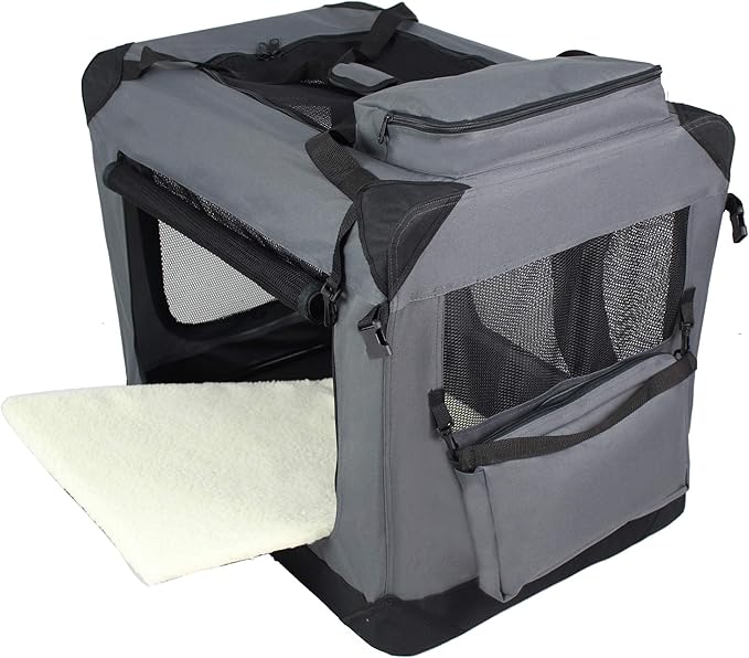 EliteField 3-Door Folding Soft Dog Crate - Image 3