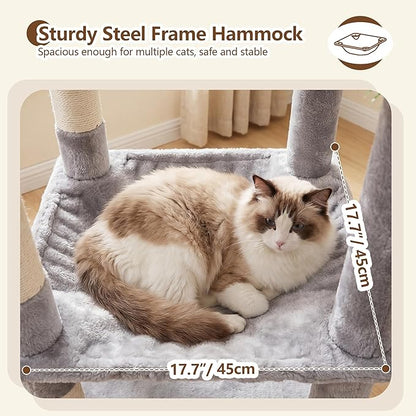 Heybly Cat Tree, 53.1-Inch Corner Stable Cat Tower - Image 3