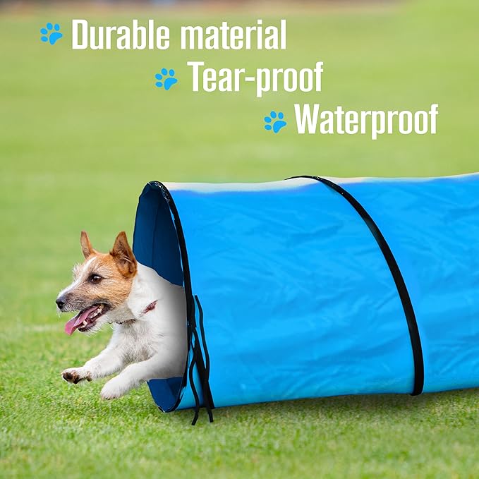 Houseables Dog Tunnel, Dog Agility Tunnel, Agility Equipment, 18 Feet, Puppy - Image 2