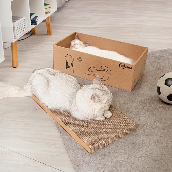 5 in 1 Cat Scratcher Cardboard, XL-Large Cat Scratch Pad, Cat Scratching Boards - Image 7
