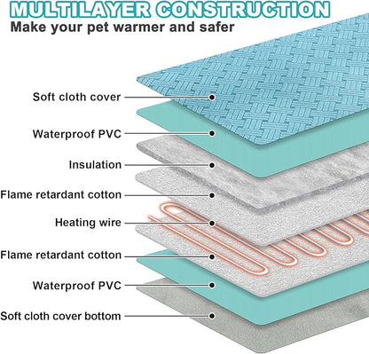 Dog Heating Pad 34x21inches, Pet Heating Pad - Image 2