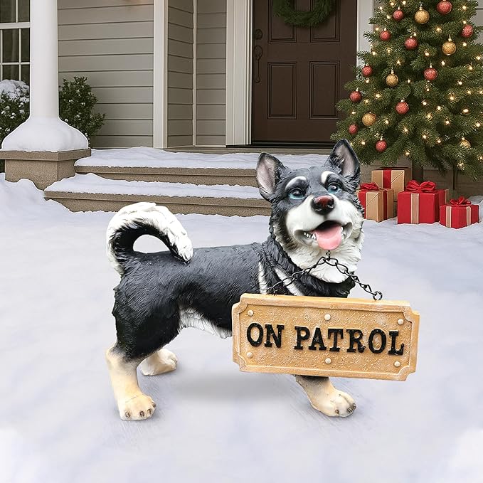 Tri-Color Corgi Dog Garden Statue - Image 6