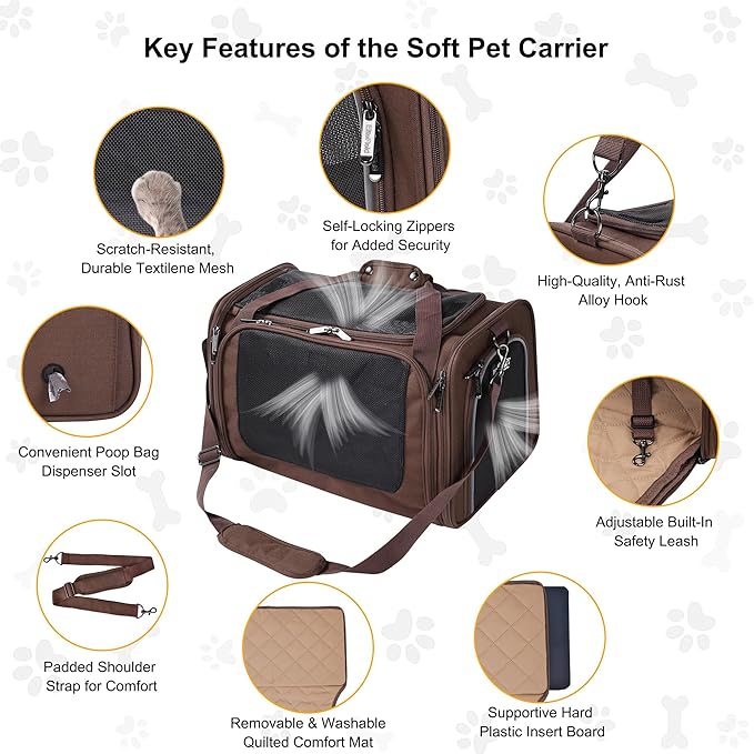 EliteField Deluxe Soft-Sided Pet Carrier, Travel Bag - Image 5
