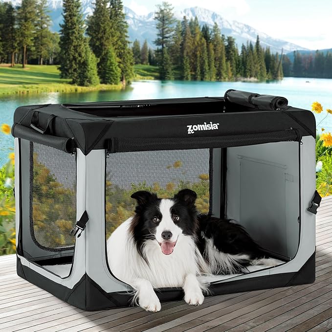 ZOMISIA 36 Inch Collapsible Dog Crate by Zomisia