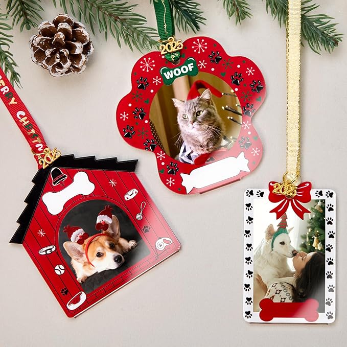 UNIQOOO Pet Christmas Acrylic Picture Frame Ornaments - Image 9