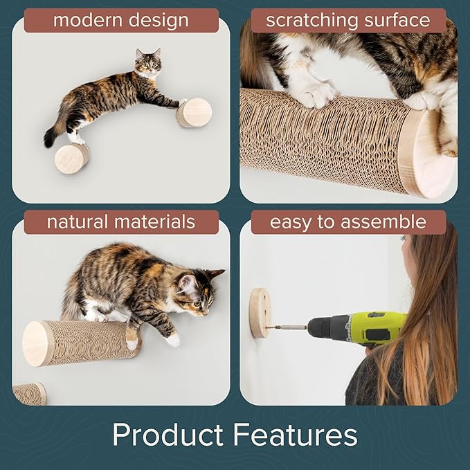 Wall-Mounted Cat Perch & Scratching Post - Image 7