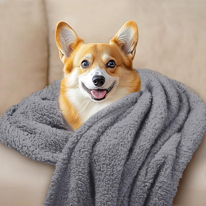 1 Pack 3 Calming Blankets Fluffy Premium Fleece Pet Blanket Soft Sherpa Throw - Image 3