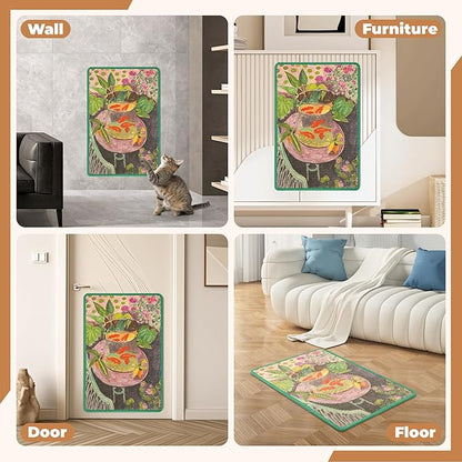 Sisal Cat Scratcher Mat, Cat Wall Scratcher - Image 6