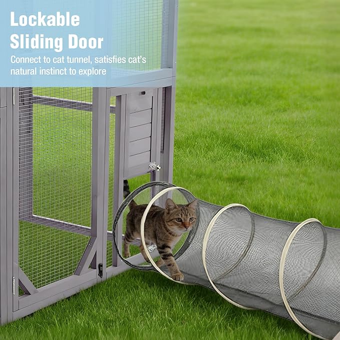 Large Catio Outdoor Cat Enclosure, 110.2’’ Cat House - Image 3