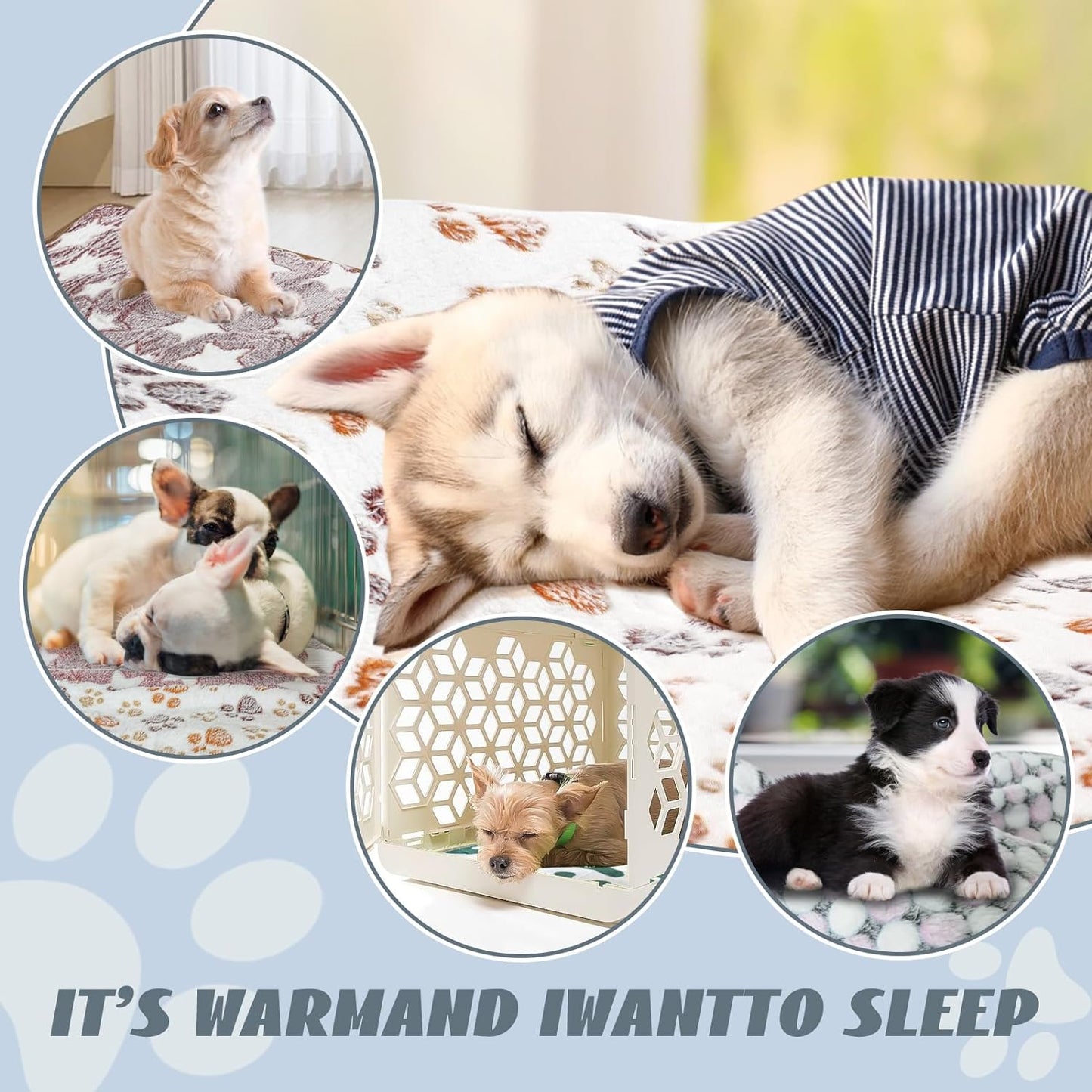 6 Pcs Washable Guinea Pig Blankets Absorbent Animal Fleece Bedding Waterproof Cage Liners Reusable Pet Pee Pad Sleep Mat Pad Cover for Hamster Ferret Rabbit Chinchilla Hedgehog (20"x30")