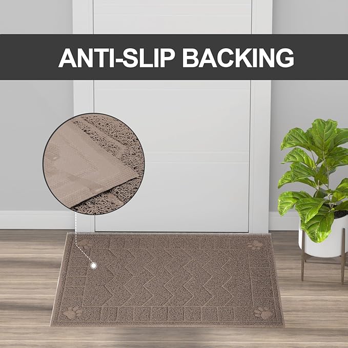 Cat Litter Mat, Litter Trapping Mat Soft on Kitty Paws, Waterproof, Easy Clean - Image 4