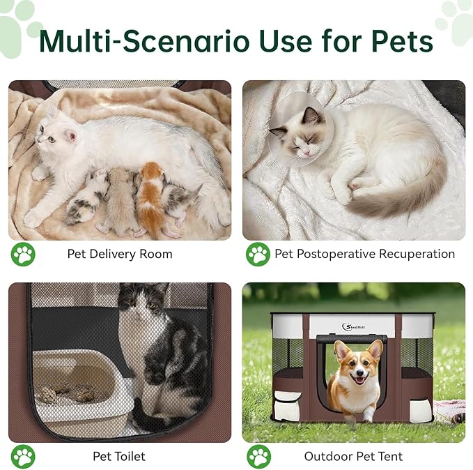Dog Playpen, Cat Pet Puppy Pen, Portable Playpens - Image 3