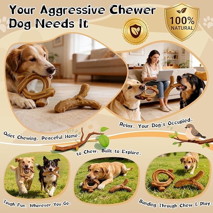 WOWBALA 2 Pack Dog Chew Toys for Aggressive Chewers, Indestructible Dog Toy for - Image 5