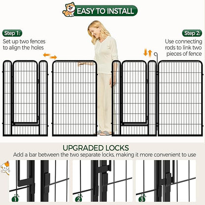Yaheetech Dog Playpen Outdoor, 47 inch 32 Panels Dog Pen Indoor Heavy Duty - Image 6