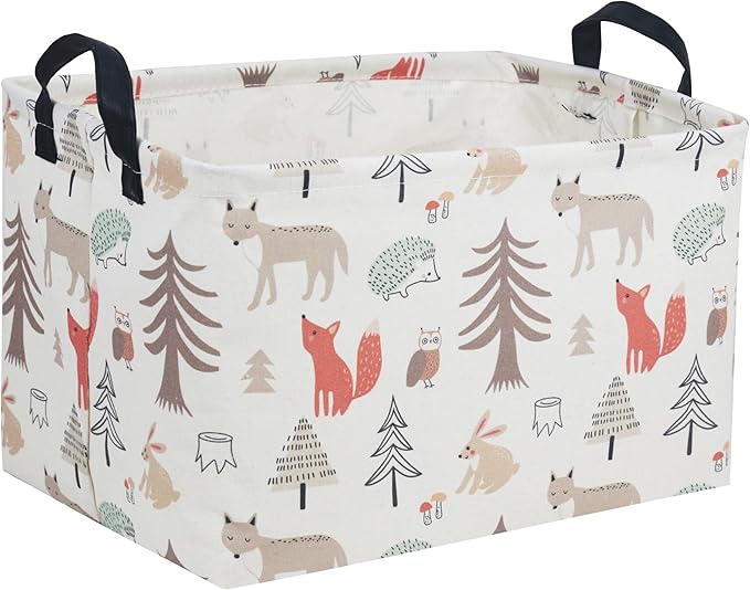 Essme Rectangular Kids Basket, Animal Storage Basket by ESSME