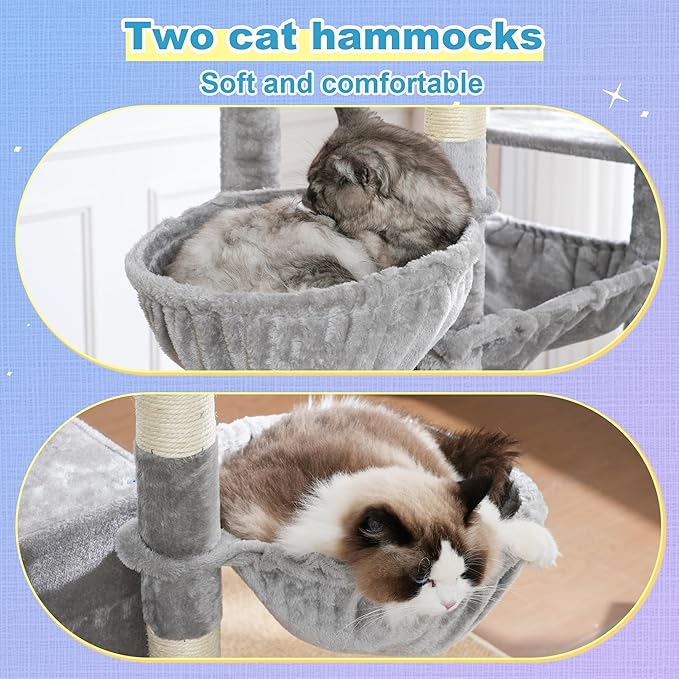 Hey-brother Cat Tree Tower, Scratching Posts - Image 7