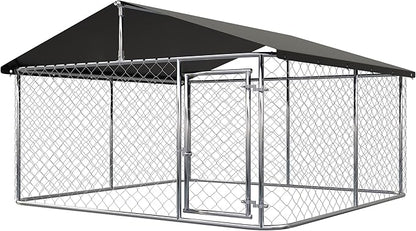 Petony 78"x 78" Outdoor Dog Enclosure Heavy Duty Dog Kennel House Mesh Dog Big by Petony