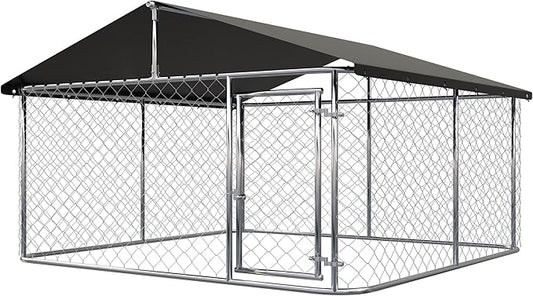 Outdoor Dog Enclosure Heavy Duty Dog Kennel House Mesh Dog Big Cage Pet Kennel by ATTAV