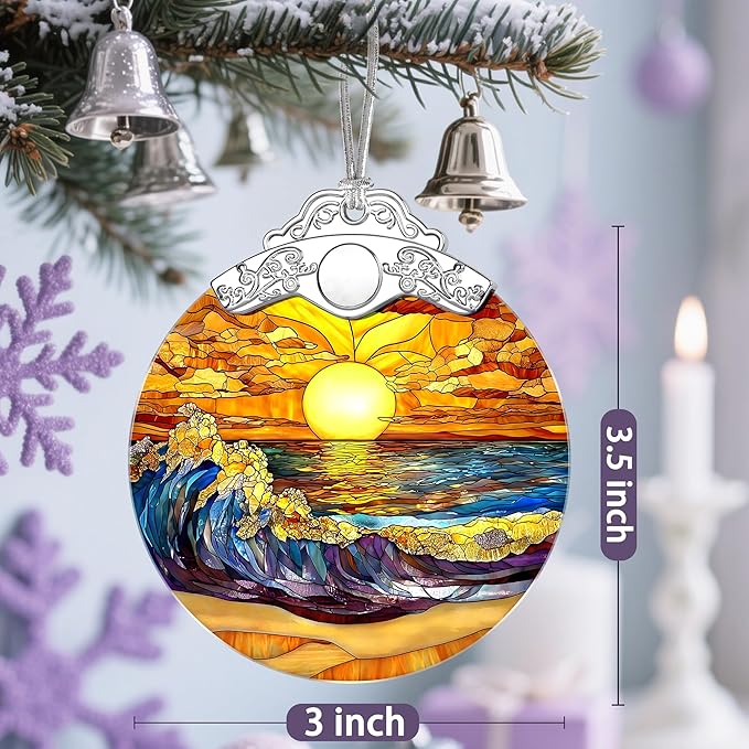 Stained Glass Ornament, Christmas Ornaments, Christmas Decorations - Image 4