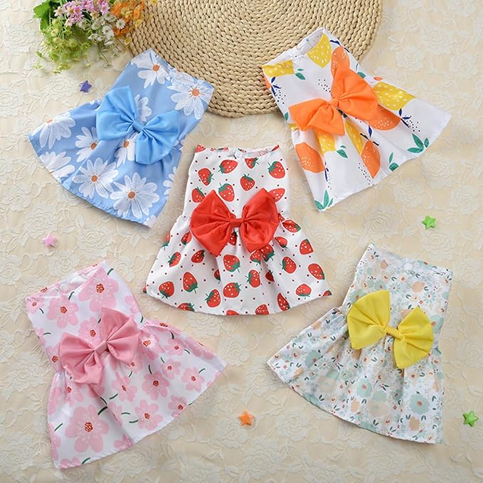 TAPBULL Dog Dresses, Fashionable Pet Dog Clothes, Cute Cat Birthday Dress Outfit - Image 8