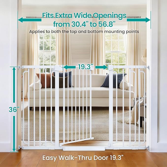 Cumbor 36" Extra Tall Baby Gate - Image 3