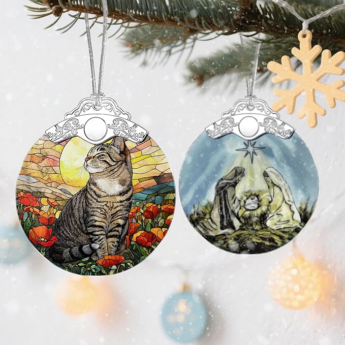 Stained Glass Ornament, Christmas Ornaments, Christmas Decorations - Image 5