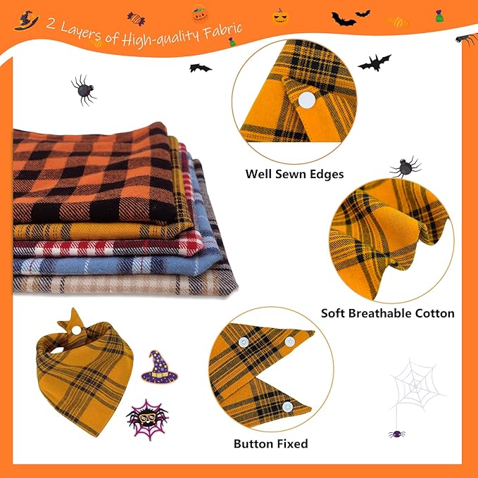 Plaid Dog Bandana - Image 4