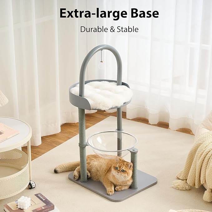 34" Modern Cat Tree Furniture, Minimalist Metal Frame Cat Tower - Image 6