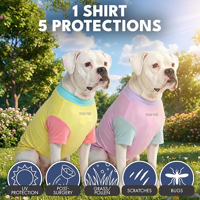Spark Paws Sunblock Dog T-Shirt, SPF30 Protection, Lightweight Breathable Quick - Image 4