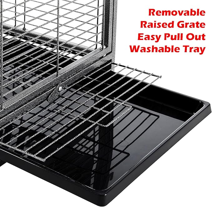 Deluxe Portable Durable Wrought Iron Bite-Proof Bird Travel Parrot Vet Carrier - Image 6