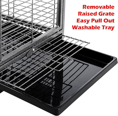 Deluxe Portable Durable Wrought Iron Bite-Proof Bird Travel Parrot Vet Carrier - Image 6