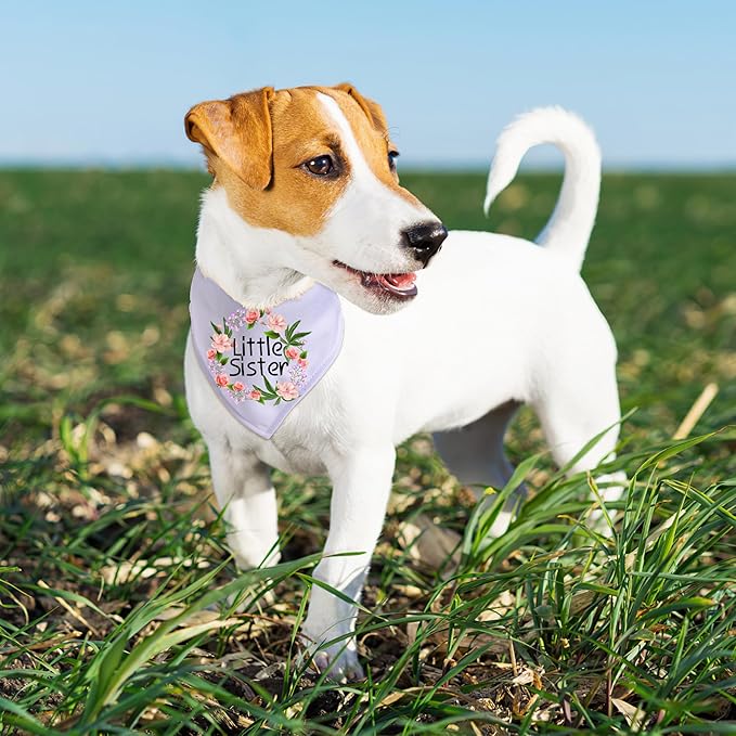 Personalized Dog Bandanas with Buckle Name Photo Logo Custom Neckwear Dog Scarf - Image 6