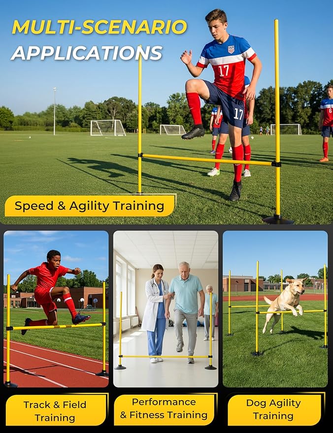 SEAOTTER Agility Hurdles 4FT Detachable Adjustable Sports Speed Training Hurdles - Image 6