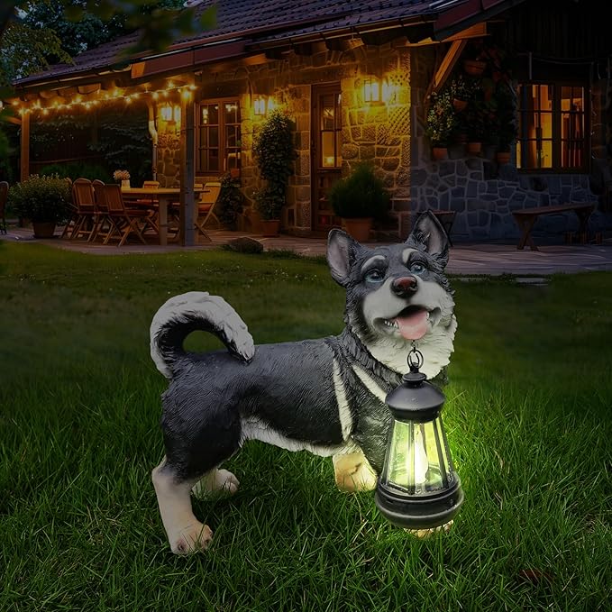 Tri-Color Corgi Dog Garden Statue - Image 5