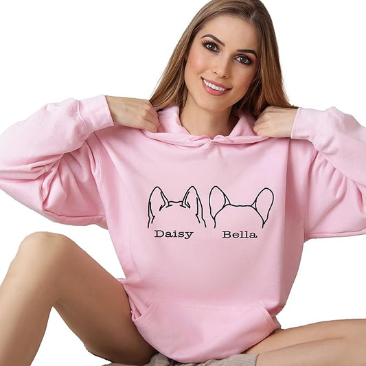 Custom Dog Mom Shirt Personalized Dog Ears Sweatshirt by CustomUnique