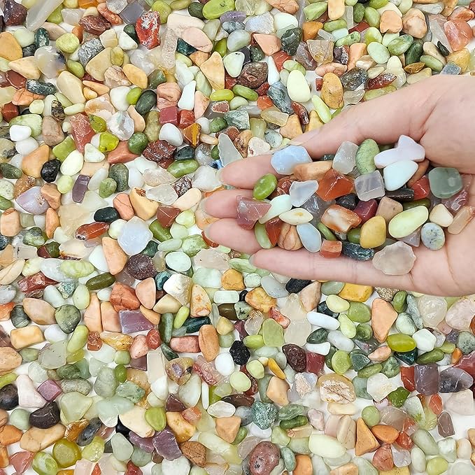 FANTIAN 2 Pounds Pebbles for Plants, 3/8 Inch Succulent Rocks, Decorative - Image 9