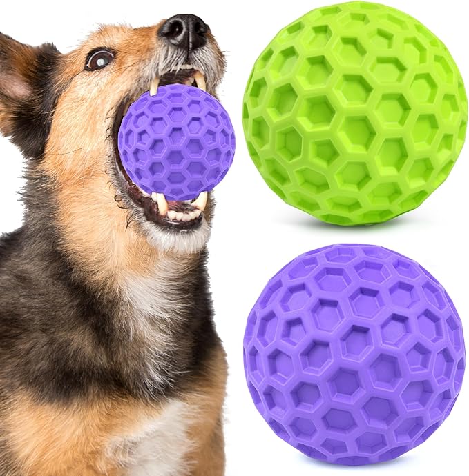 Squeaky Dog Toys for Aggressive Chewers, Indestructible Dog Balls for by Unknown