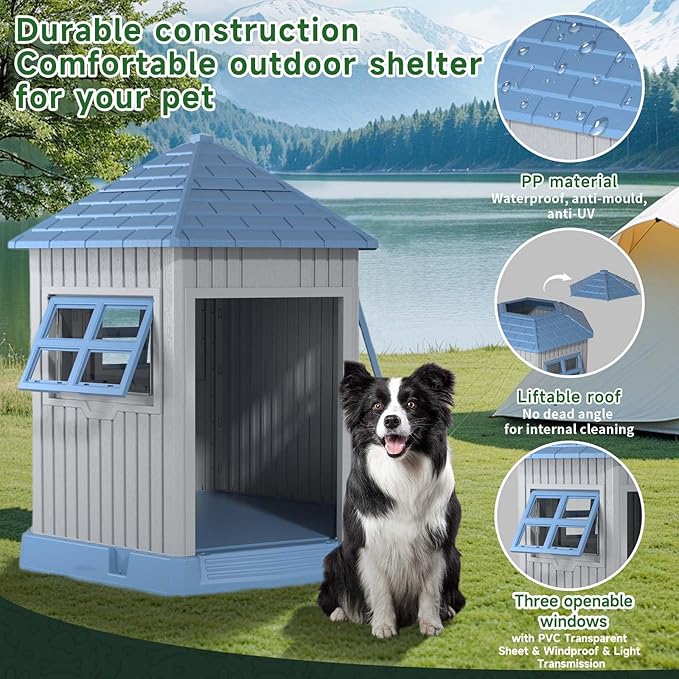 DRATO Dog House Indoor Outdoor Durable Large Dog Shelter - Image 3