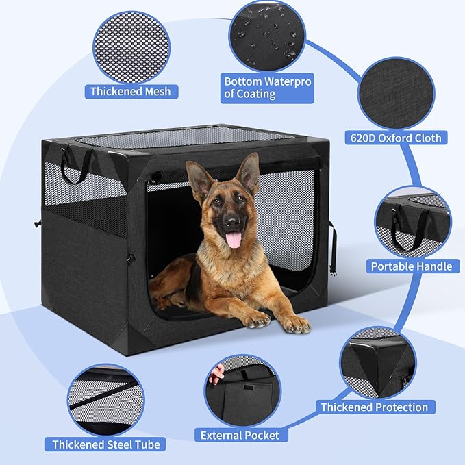 Dog Crate, Portable and Foldable Design of Dog Cage, Dog Kennel - Image 6