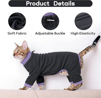 PUMYPOREITY Cat Anti-Licking Sweater – Reduce Over-Grooming & Fur Shedding - Image 4