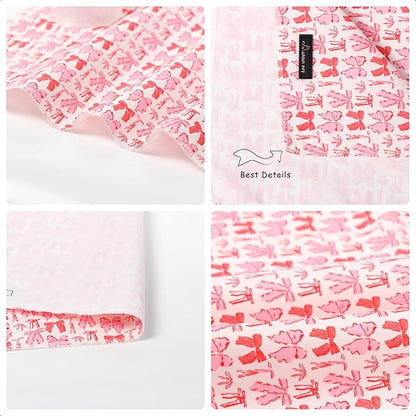 ARING PET Girl Dog Bandana, Cute Pink Bow Pet Bandanas Scarf Triangle Bibs - Image 5