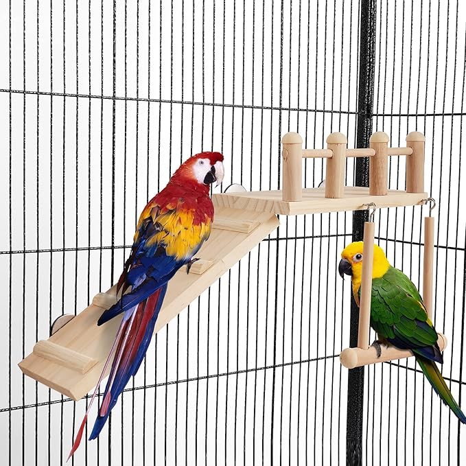FrgKbTm Bird Perches Platform Swing - Image 2