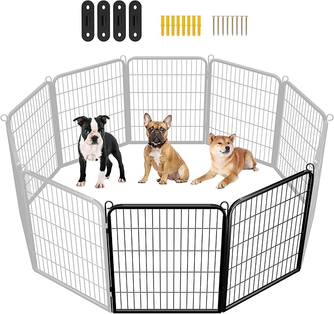 Yaheetech Dog Playpen Outdoor, 32 inch 2 Panels Dog Pen Indoor Heavy Duty Puppy by Unknown