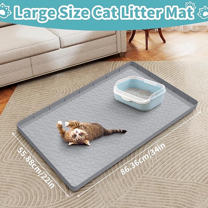 Cat Litter Mat, Silicone Cat Litter Box Mat - Image 4