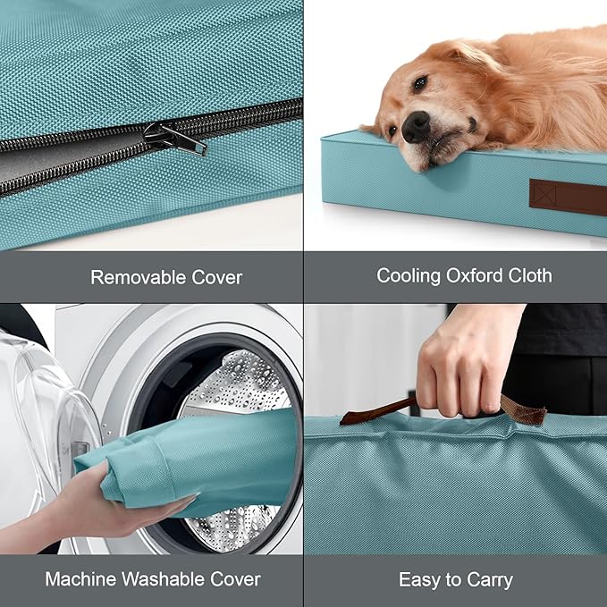 Outdoor Orthopedic Dog Bed for Extra Large Dogs, XL Waterproof Flat Pet Bed - Image 6