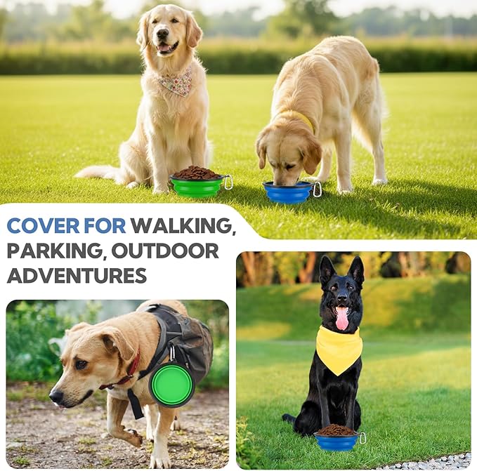 Collapsible Dog Bowl Large 2 Pack, Dog Water Bowls - Image 7
