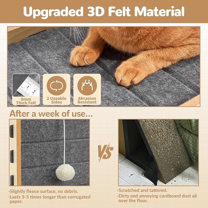 Cat Scratcher Felt Cat Scratch Pad - Image 2