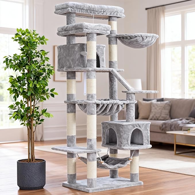 Heybly Cat Tree, 71-Inch-Tall Tower - Image 9