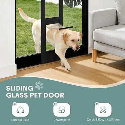 Sliding Glass Door Pet Door Insert – No-Cut, All-Metal Frame & Magnetic Flat - Image 2